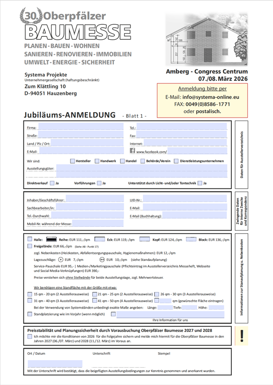 anmeldung 2025 thump